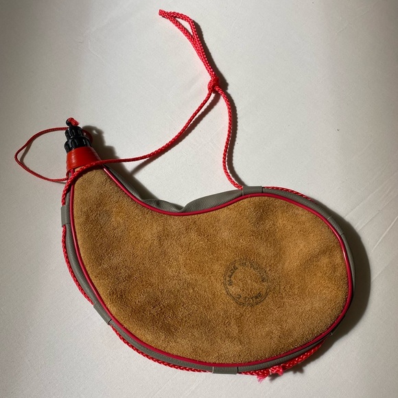 NWOT Authentic Leather and Suede Flask - Picture 1 of 3